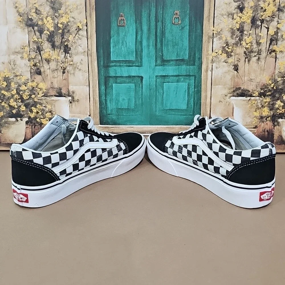 Vans Old Skool Primary Check Black White (VNOA38G1POS)‎ Sz 10.5